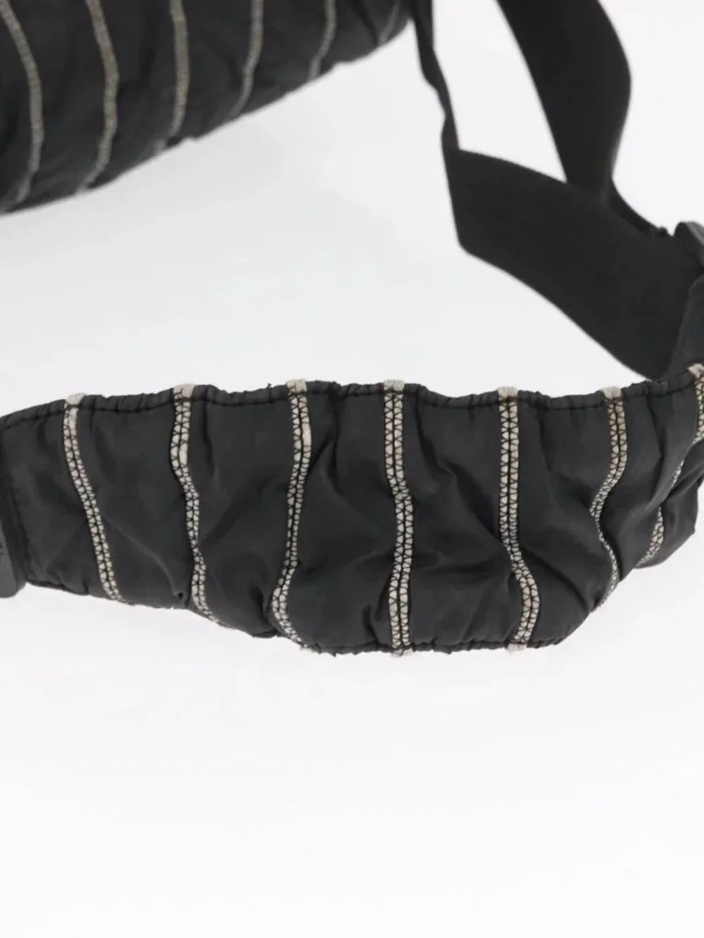 CHANEL Shoulder Bag Nylon Black CC Auth bs32635
